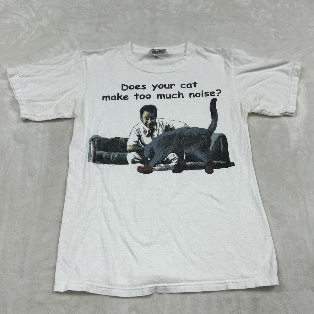 2000s It's Always Sunny in Philadelphia Graphic Tee Mens S White Kitten Mittons